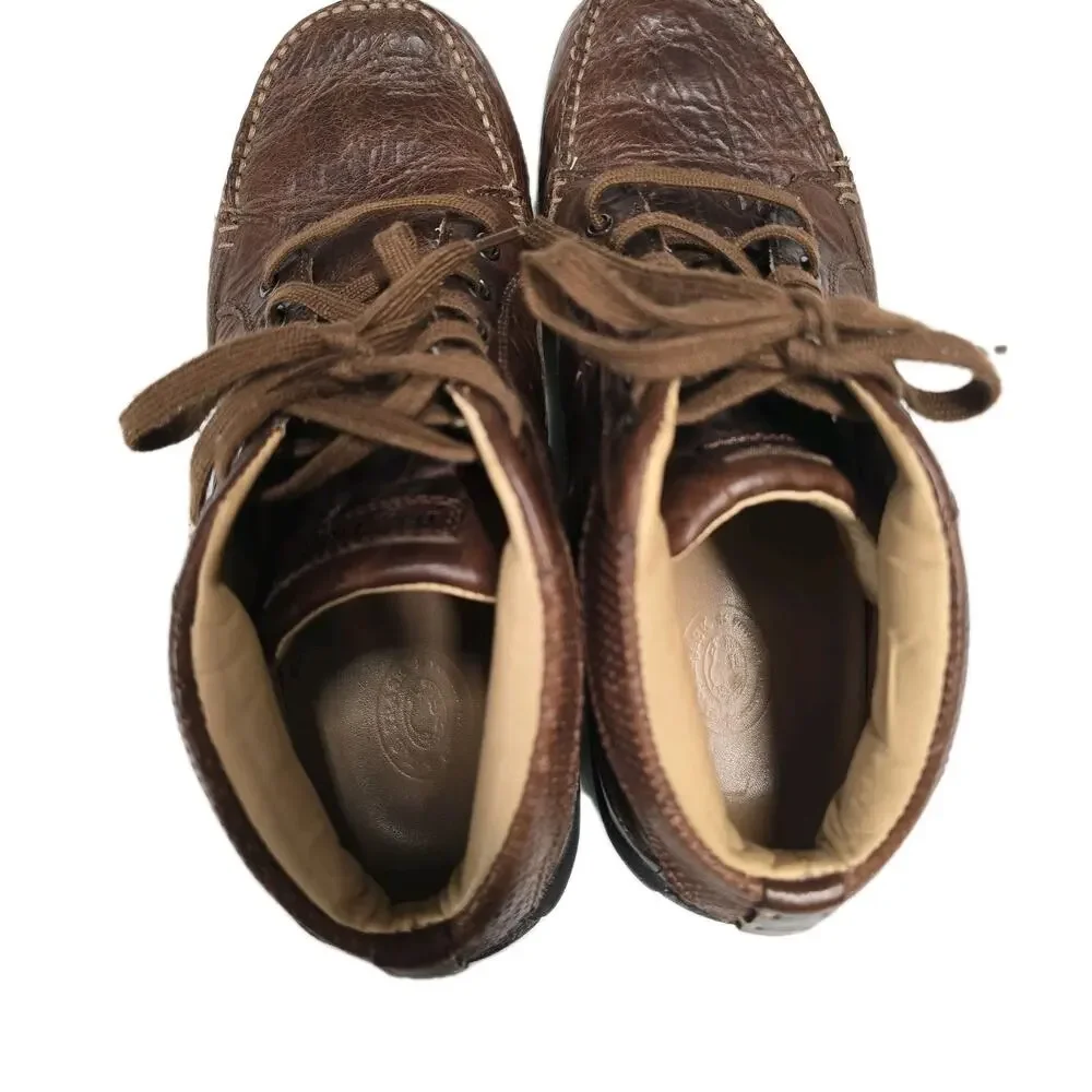 HS Trask Kalispell Chukka Boots Men's 9.5 M Brown Bison Leather Casual Shoes VTG